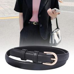 Ceintures à boucle polyvalente, petite ceinture réglable pour femmes, slim, Simple, broche, costume d'affaires, accessoires décontractés en cuir S4J0