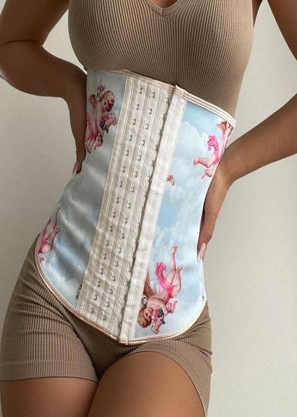 Ceintures vintage ange impriment les femmes de la taille corset corset sexy ceinture large bande déclin du ventre