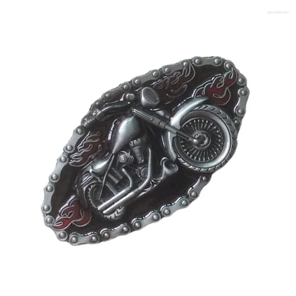Cinturas de alivio de metal vintage patrón de motocicleta hebilla delicada cintura de bricolaje accesorios de roca roca