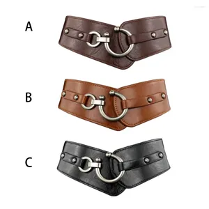 Ceintures Vintage Style Femmes Belt Pu Leather large robe corset de taille de taille de la taille de la taille de la taille de la taille de la taille