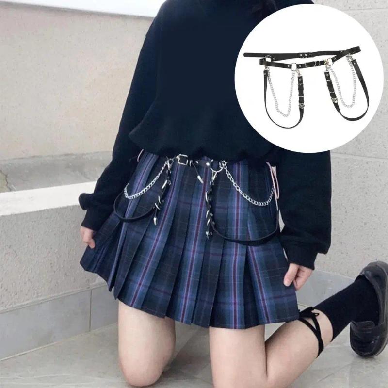 Belts Waist Chain Tassel Belt Women Punk Fashionable With Metal Hook Buckle Dark Lolita Teenage Waistband