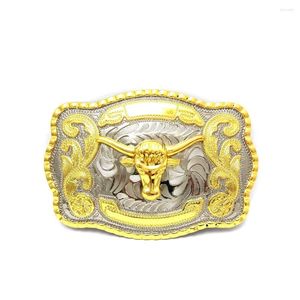 Riemen Western Belt Buckle zinklegering elektroplating proces diertype plus letter cowboy rodeo kleine gouden mannen en w