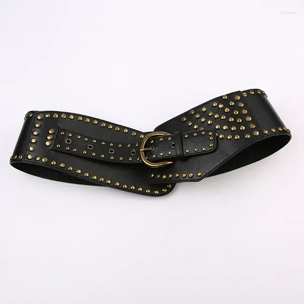 Ceintures ceinture occidentale pour femmes Cowboys Cowgirls cuir pays Vintage Goth Grunge taille large