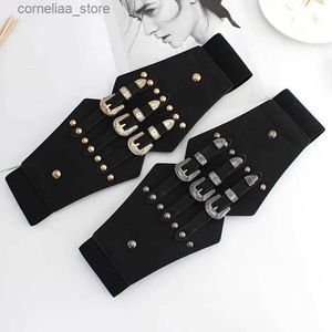 Ceintures Ceinture Corset occidentale pour femmes ceintures de taille élastiques pour robes Costume Cinch BeltsY240316