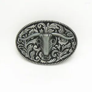 Ceintures occidentales cowboy européennes et américaines rétro de fleur taurelle zinc alliage ceinture boucle hommes femmes articles cadeaux