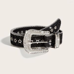 Riemen Westerse Punk Steentjes Voor Vrouwen Hoge Kwaliteit Mode Luxe Diamant Kristal Bezaaid Riem Vrouwelijke Jeans Decoratie