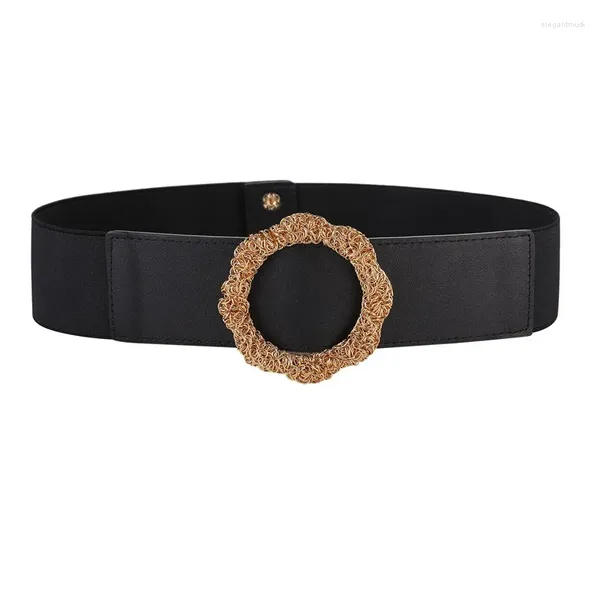 Ceintures en gros élastique large ceinture pour les femmes avec des robes costumes décoratifs ceinture polyvalente joint en cuir