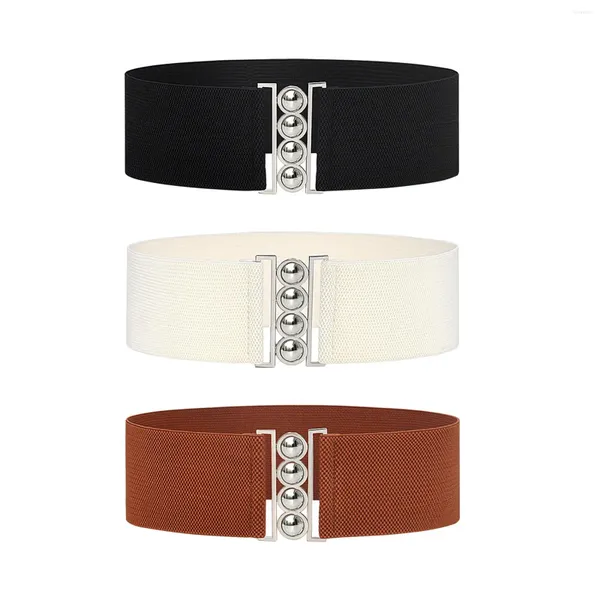 Ceintures large ceinture élastique robe décoration Simple Cinch ceinture extensible élégante couleur unie ceinture taille pour femmes dames