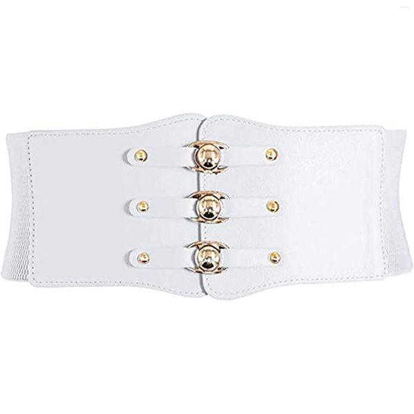 Ceintures large taille ceinture pour femmes PU cuir minceur corps dames robe élastique blanc noir Corset femme ceinture