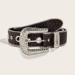 Cintos Largura Cintura Liga Diamante Couro PU Retro Strass Feminino Cintura Ajustável Espartilho