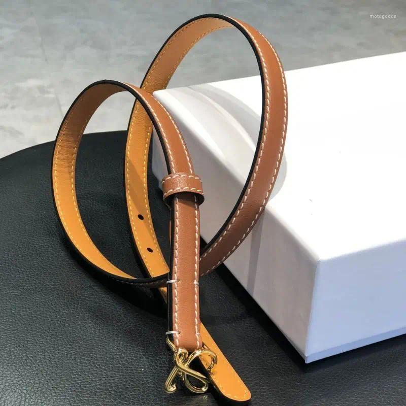 Cinturones Con Logo 2023 Cinturón De Mujer De Gama Alta De Piel De Becerro Francesa Fina