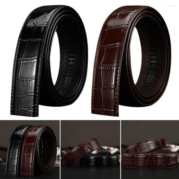 Ceintures sans boucle décontracté Non poreux motif Crocodile ceinture 3.5cm ceinture en cuir véritable ceinture classique