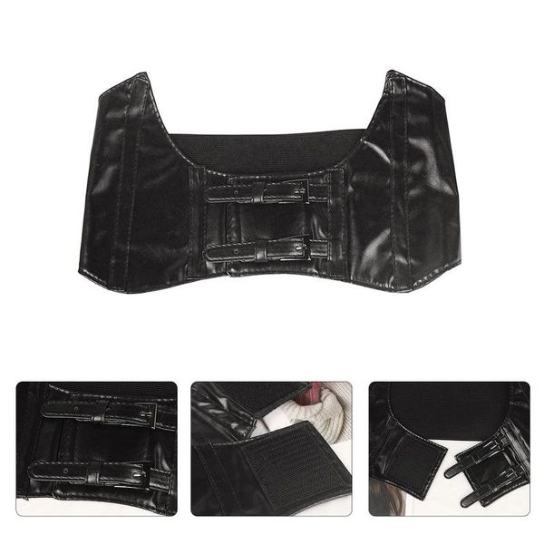 Ceintures femmes Punk PU cuir Corset corps harnais ceinture Double couche réglable boucle sangles taille Vintage DXAABelts