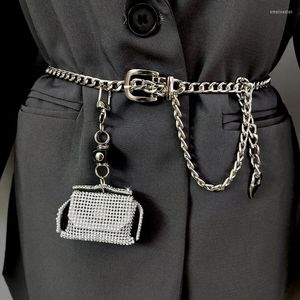 Gürtel Frauen Kette Fanny Pack Mode Brust Mini Glanz Mit Diamanten Für Hosen Kleid Accesorios MujerGürtelGürtel Emel22