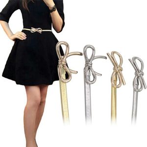 Ceintures Femmes Elegant Belt Metal Bow Design fermoir avant extension de taille élastique