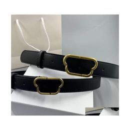 Riemen dames echte lederen riem heren ontwerper mode mannen dames goud buckle klassieke koeienhuid b tailleband cintura cintura ceinture drop deli dhqvi