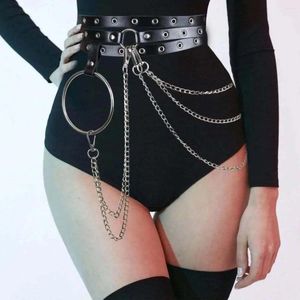 Riemen vrouwen goth harness been pu lederen budded decor verstelbare fetisj kleding bondage lingerie