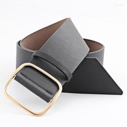 Riemen vrouwen imitatie lederen riem legering legering square buckle ceinture dunne breedte trend eenvoudige student jeans punk chain voor dames