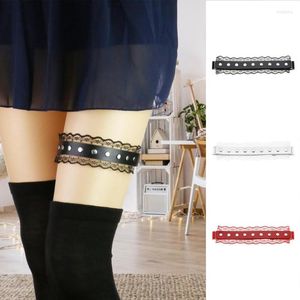 Riemen dames been ring verstelbaar feest bruids accessoires cosplay sexy kanten elastische kousenband riem jagendende dijharnessbelts