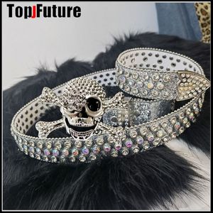 Riemen vrouwen mannen gotisch lolita punk harajuku y2k meisje schedel cower boy riem bling taille riem punk cool cosplay feest riem cadeau 230814