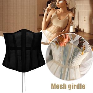 Ceintures Femmes Mesh Corset Taille Large Cummerbunds Corset Élastique Moulante Ceintures De Mode Sexy Dames Vêtements Accessoires Quotidien Décontracté 230715