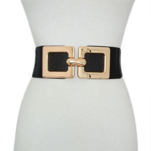 Ceintures de la ceinture de la ceinture de la ceinture alliage carrée carrée sceau élastique or élastique des femmes pour femmes
