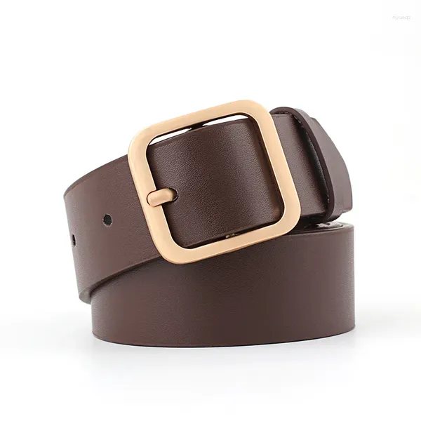 Cinturones Cinturón para mujer Hebilla cuadrada Decoración de moda para estudiantes Fabricante de pantalones disponible en stock