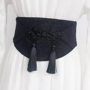 Riemen dames mode zwart elastisch korset vrouwelijke cummerbund jas tailleband jurk afname brede riem J238