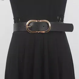 Cinturones Moda mujer negro PU cuero Cummerbunds vestido femenino corsés cintura decoración cinturón ancho R2478