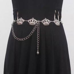Ceintures mode féminine diamants chaîne en métal Cummerbunds femme robe Corsets ceinture décoration ceinture étroite R2379