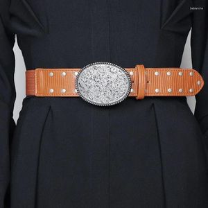 Riemen dames mode vintage pu lederen elastisch korset vrouwelijke cummerbund jas tailleband jurk afname brede riem J179