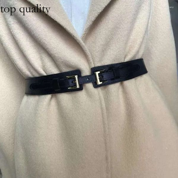 Ceintures véritables en cuir authentique noir largeur élastique stretch robe ceinture corset Cincher ceinture ceinture femme 795