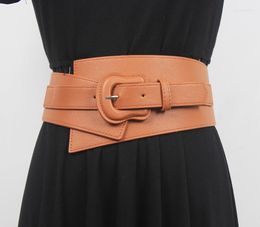 Ceintures femmes piste mode PU cuir élastique Cummerbunds femme robe Corsets ceinture décoration large ceinture R903
