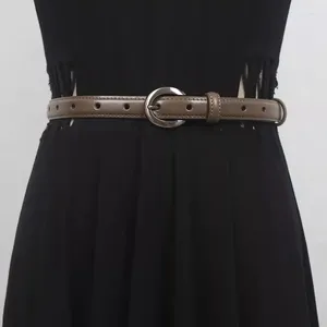 Ceintures femmes piste mode Vintage en cuir véritable Cummerbunds femme robe Corsets ceinture décoration ceinture étroite R1549