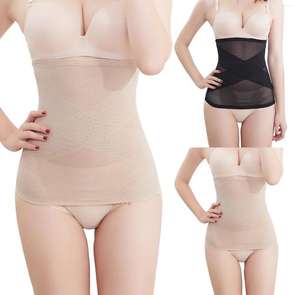 Ceintures Femmes Minceur Shaper Ceinture Respirant Taille Cincher Ceinture Body Shapewear Corset Ultra Mince Ventre Sans Couture Shapers Noir