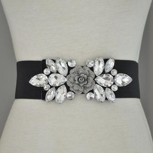Ceintures femmes de mariage fashion luxe de luxe à floral boucle ramile élastique élastique large ceinture ceinture de ceinture 2481