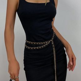 Riemen WOMENGAGA Franse Metaal Geweven Middeleeuwse Dubbellaags Taille Ketting Accessoires Zijn Mode Riem Sexy Koreaanse Vrouwen QW5291O