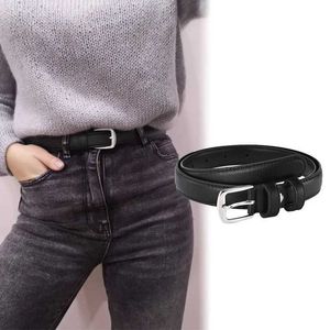 Ceintures femmes noir sauvage jeans argent boucle ardillon ceinture femme ceinture femme ceinture Q240401