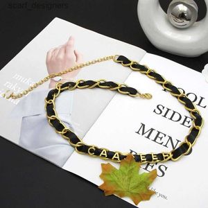 Ceintures Femmes Designers Gold Taist Chains Fashion Luxury Designer Double Deck Link Celon pour les femmes Letter Classic Pearl Taist Chain Vintage Gold Waistband Y240411