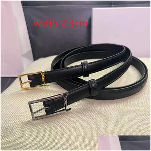 Courroies Femmes Véritable Cuir Mens Designer Cowskin Mince Ceinture Lettre Femme Ceinture Cintura Ceintures Ceinture Haute Qualité Drop Deli Otpf1