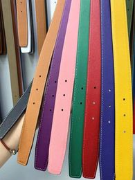 Riemen dames lederen riem vervanging h dubbelzijdig volnerf gesp 32 mm rood oranje heren 3,2 cm Beltbelts Beltsbelts Oap