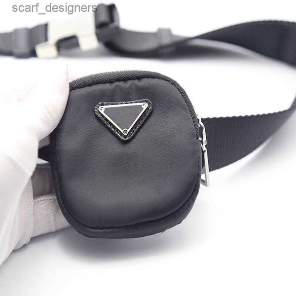 Cinturones Cinturón de diseñador de lujo para mujer con bolso triangular diseñadores de moda cinturones hombres negros negros nylon girdle girdle mini cintura ceinture y240411