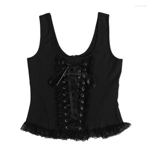 Ceintures Femmes Sexy Casual Vest Dentelle Gothique Top Vintage Désossé Bustier Corset Up Short Vestido