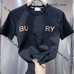 Bembury Designer Men Burrberies T-shirt Bayberry Shirt 3D Lettres masculines Tshirt berberry Shirts Cotton