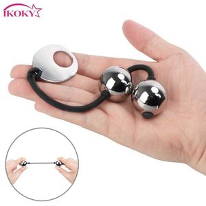 Bolas Ben Wa, cuentas anales, productos para adultos, bolas vaginales ponderadas eróticas, Geisha China, ejercitador Kegel, Juguetes sexuales para mujer, Metal P0816