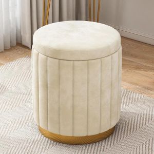 Banc de rangement léger tabouret de maquillage de luxe tabouret rond de chambre à coucher tabouret vanité chaise filles filles mignons tabourets ottoman pouf