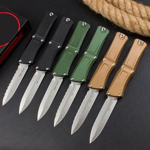 High End AUTO Tactisch Mes D2 Stone Wash Blade CNC Luchtvaart Aluminium Handgrepen Automatische Zakmessen Outdoor Camp Hunt Rescue EDC Gereedschap