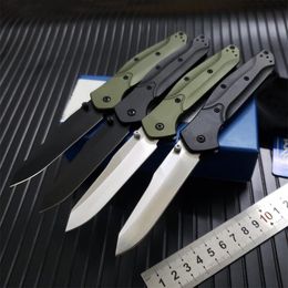 4Models 940 Couteau pliant Osborne 3,4 "S30V Satin Plain Blade Green Aluminium Handles Pocket Knives Rescue Utility BM940 940-1 940BK 9400 EDC Tools