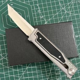 Theone Balisong-cuchillo plegable JL de oscilación libre, hoja D2 de aluminio CNC + mango G10, Navajas de bolsillo de rábano, herramientas BM42 EDC