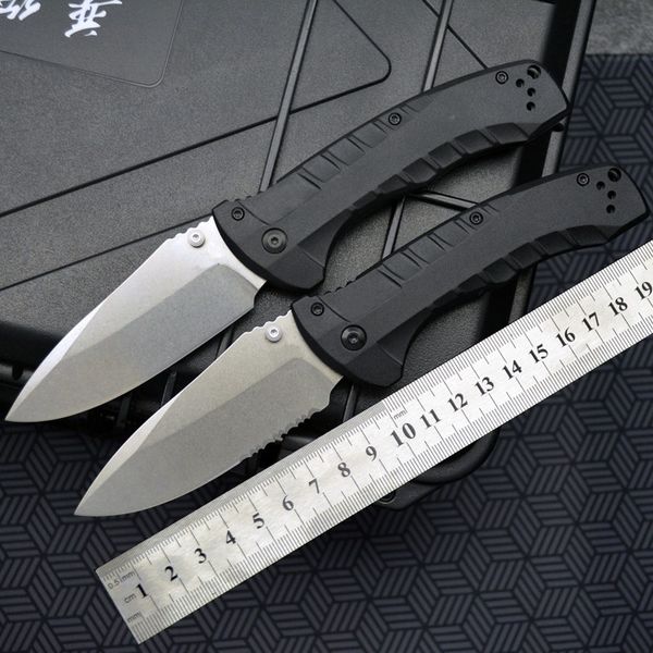 BM980SBK Cuchillo plegable con hoja dentada de torreta AXIS Cuchillos tácticos de supervivencia Caza Camping Edc Multi Alta dureza D2 Cuchillo militar de supervivencia para exteriores 057